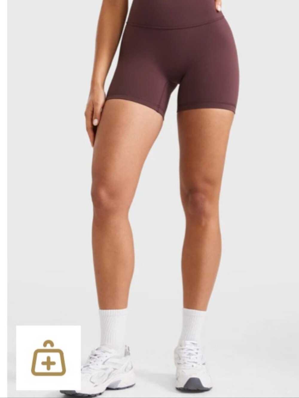High-Rise Women’s Bike Shorts - Blue - Picture 3 of 3